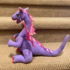 Barbie 2002 12” Plush Rapunzel Penelope Purple Dragon